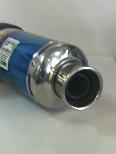 картинка Slip-on универсальный, круглый d-103mm сине-серый 11555 от магазина moto-bazar61.ru фото 2